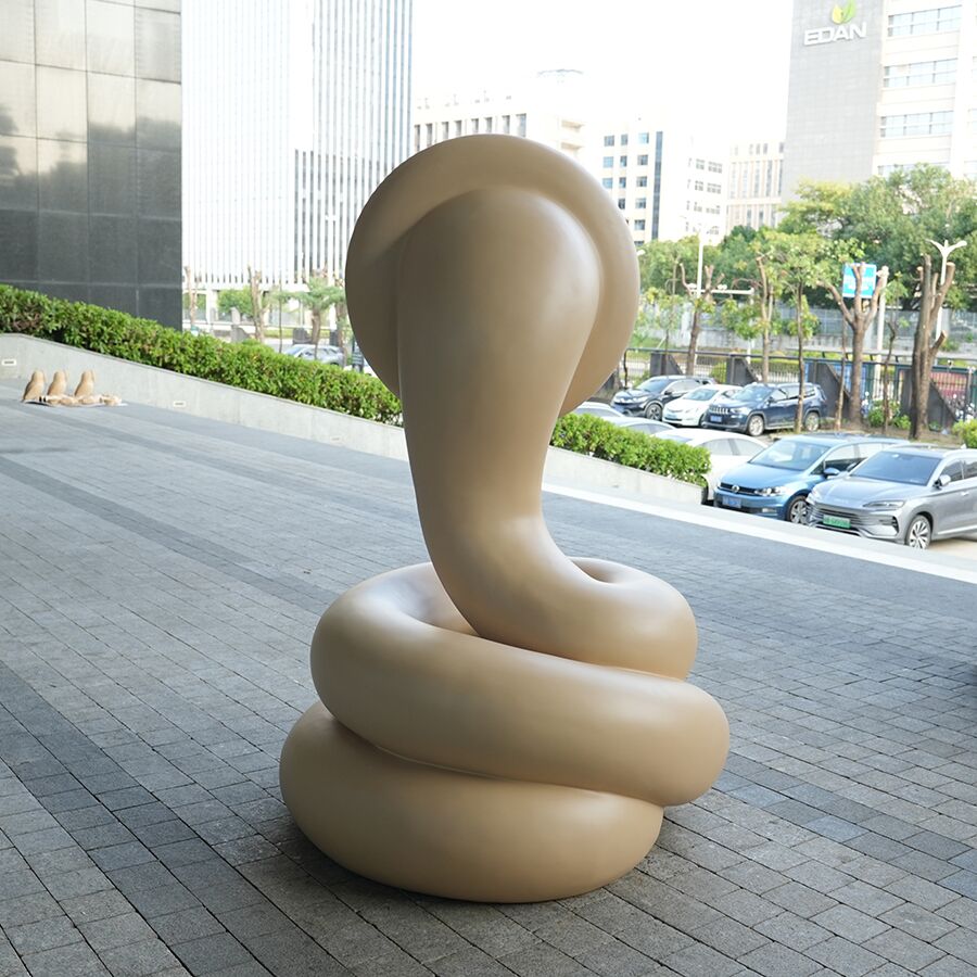 Fiberglass-snake-Sculpture-for-Interior-Decor-5
