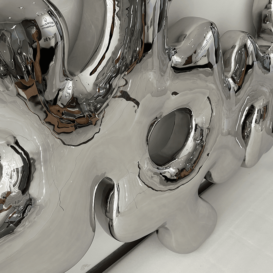 Mirror Polished Abstract Metal Wall Art 1