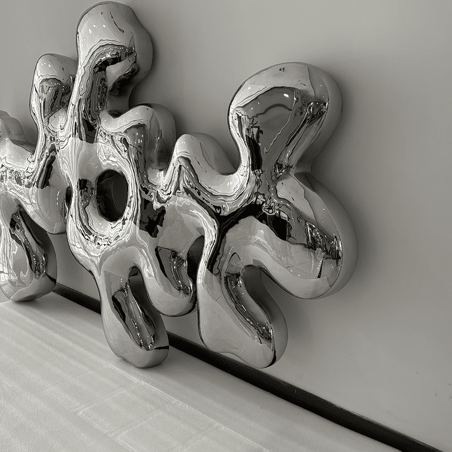 Mirror Polished Abstract Metal Wall Art 2