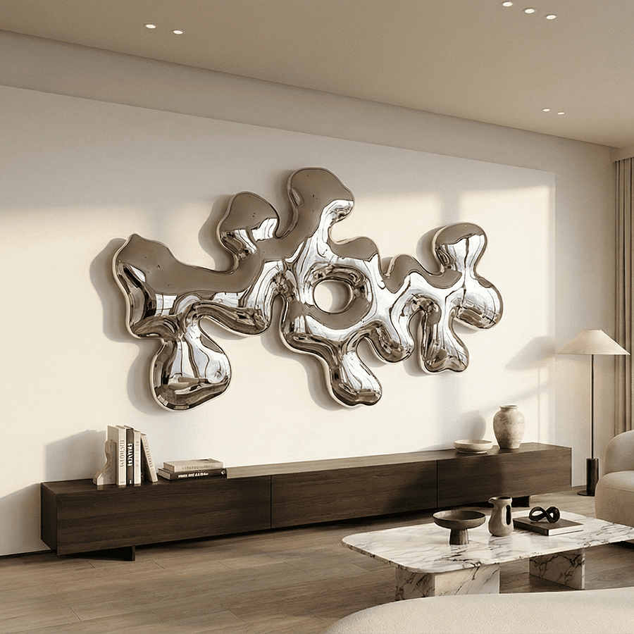 Mirror Polished Abstract Metal Wall Art 6
