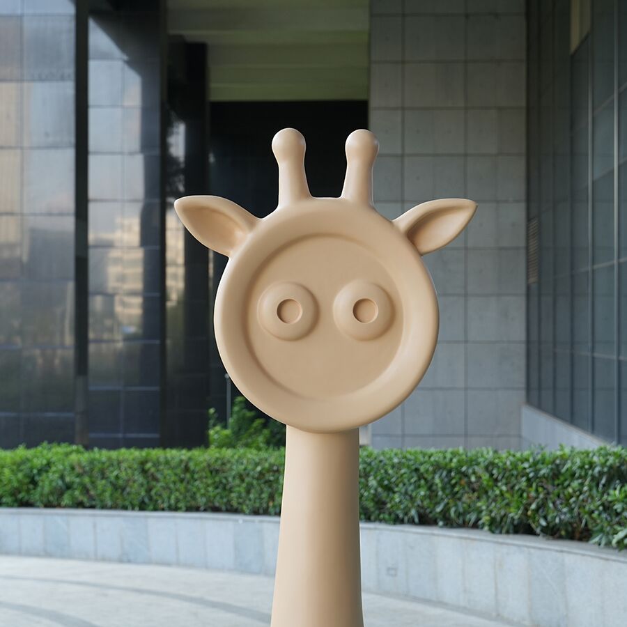 Modern Fiberglass Giraffe Sculpture for Interior Decor 4