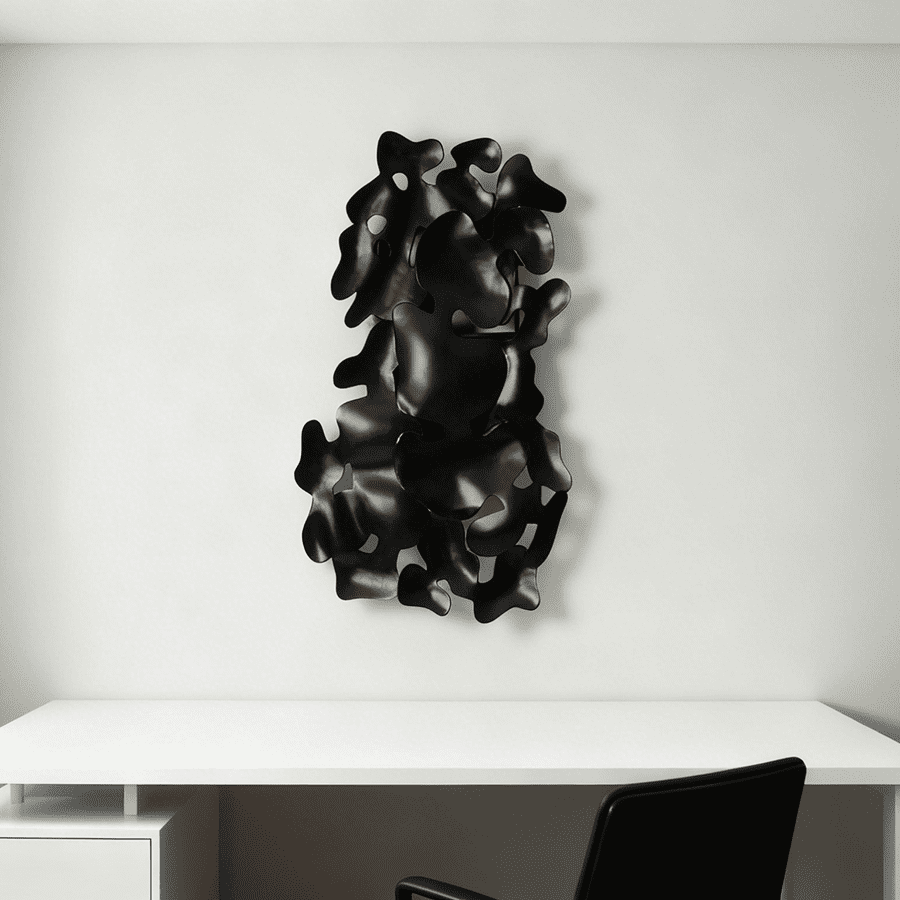 Modern Black Metal Wall Art 6
